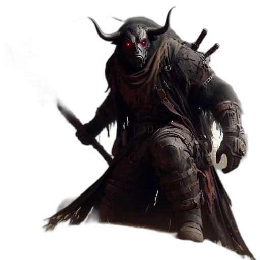 mask, weapon, creature, concept art transparent PNG cut-out