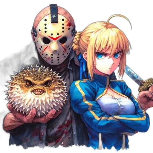 mask, concept art, fantasy art, pixel art transparent PNG cut-out