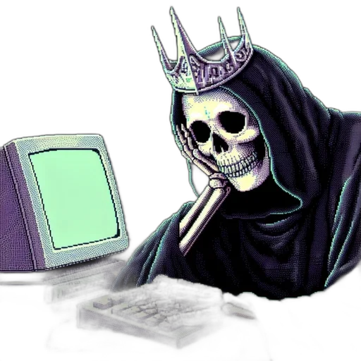 crown, jewelry, robot, vaporwave transparent PNG cut-out