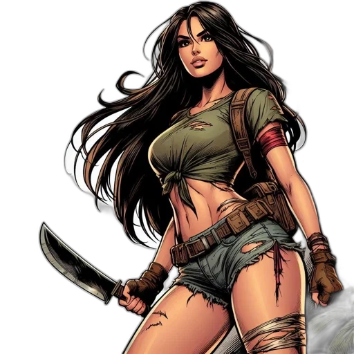 comic book art, concept art, fantasy art, cartoon transparent PNG cut-out