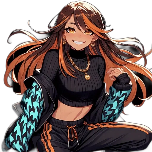 staff, jacket, dress, hair transparent PNG cut-out