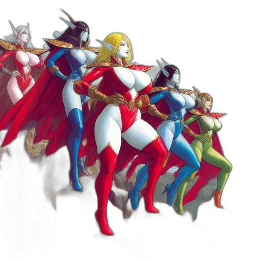 concept art, comic book art, fantasy art, 3d render transparent PNG cut-out