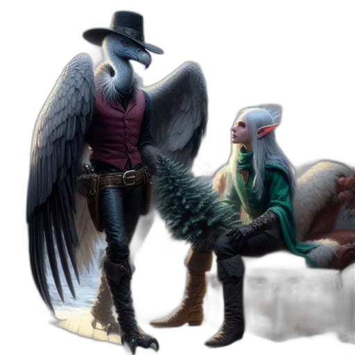 concept art, fantasy art, 3d render, comic book art transparent PNG cut-out