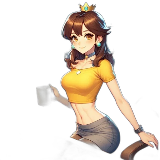 staff, crown, dress, robot transparent PNG cut-out