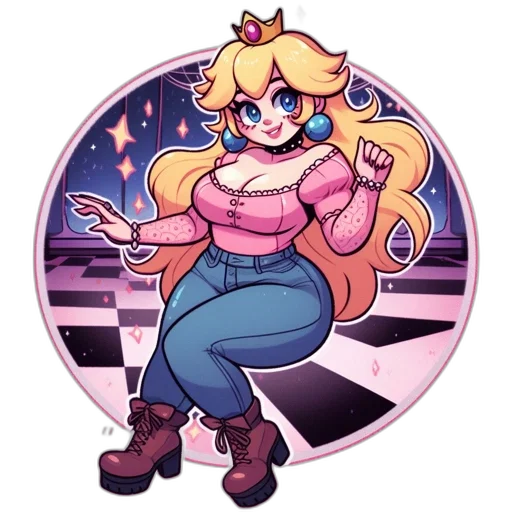 crown, dress, staff, pixel art transparent PNG cut-out