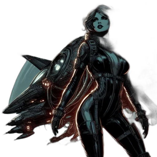 robot, concept art, comic book art, cyberpunk transparent PNG cut-out