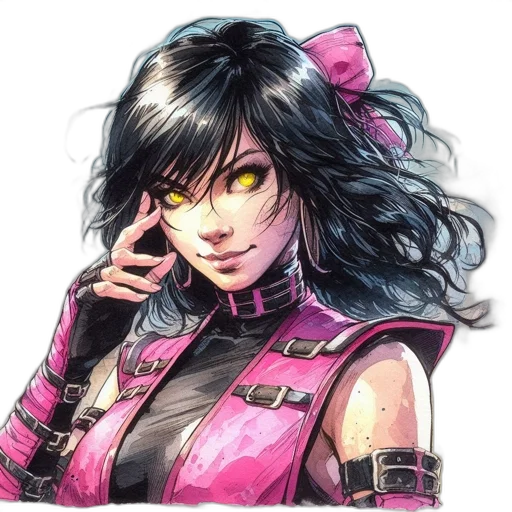 face, comic book art, concept art, cyberpunk transparent PNG cut-out