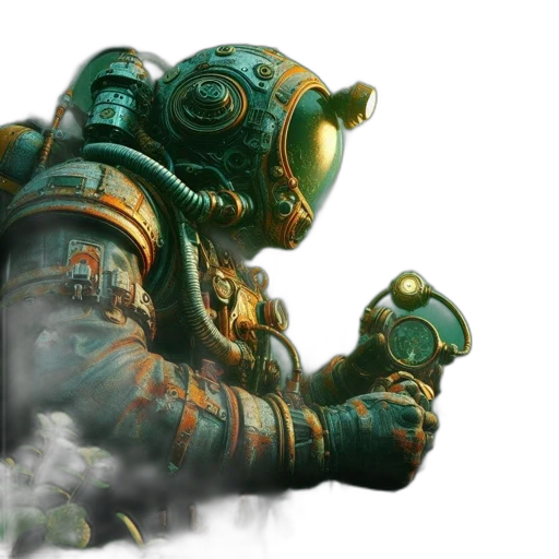 robot, concept art, cyberpunk, 3d render transparent PNG cut-out