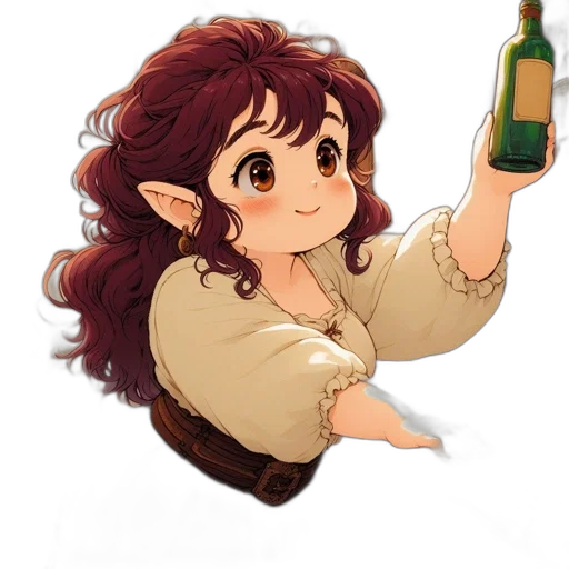bottle, dragon, fantasy art, pixel art transparent PNG cut-out