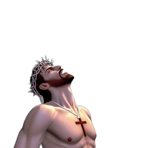 creature, face, sword, 3d render transparent PNG cut-out