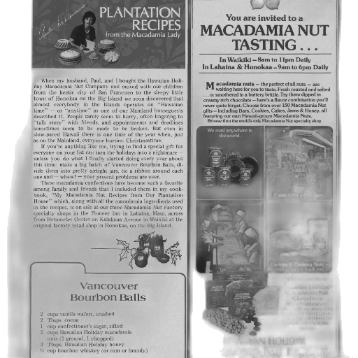 advertisement, hawaiian, holiday, macadamia transparent PNG cut-out
