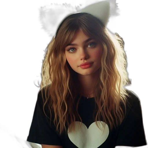 face, hair, hat, jacket transparent PNG cut-out