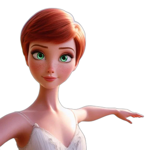 dress, 3d render, photorealistic, cartoon transparent PNG cut-out
