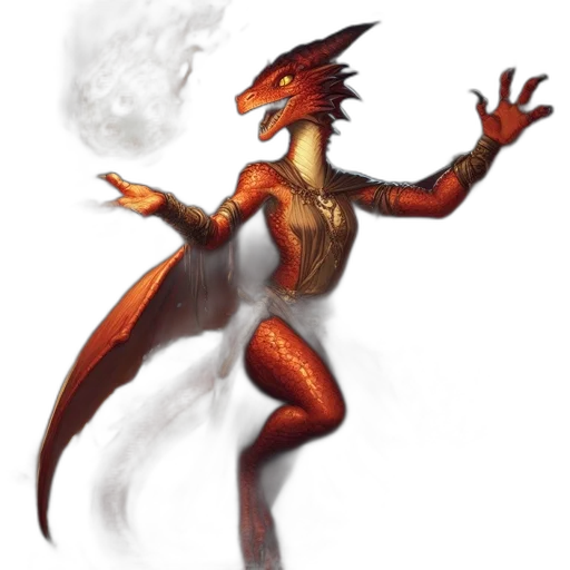 dragon, creature, staff, concept art transparent PNG cut-out