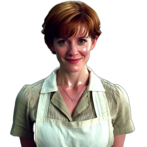 face, staff, dress, photorealistic transparent PNG cut-out