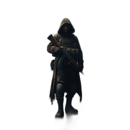 staff, weapon, jacket, mask transparent PNG cut-out