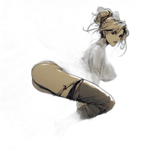 staff, hair, dress, jacket transparent PNG cut-out