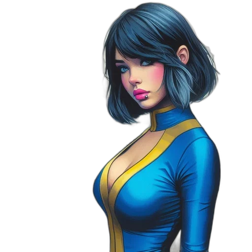 dress, comic book art, concept art, fantasy art transparent PNG cut-out