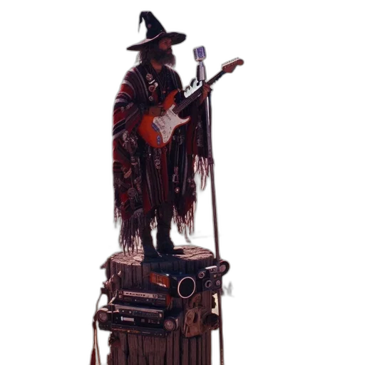 staff, robot, weapon, hat transparent PNG cut-out