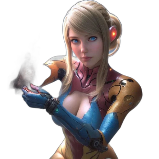 robot, weapon, staff, face transparent PNG cut-out