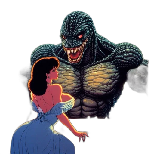 creature, dress, concept art, comic book art transparent PNG cut-out