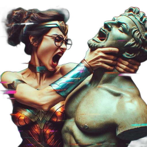 comic book art, concept art, vaporwave, cyberpunk transparent PNG cut-out