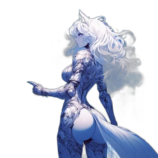 dress, staff, dragon, weapon transparent PNG cut-out