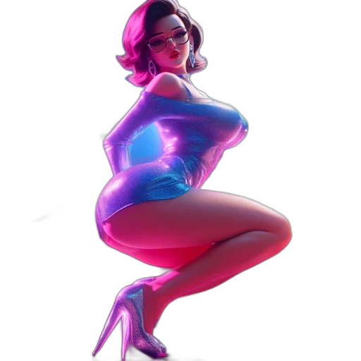 dress, concept art, comic book art, 3d render transparent PNG cut-out