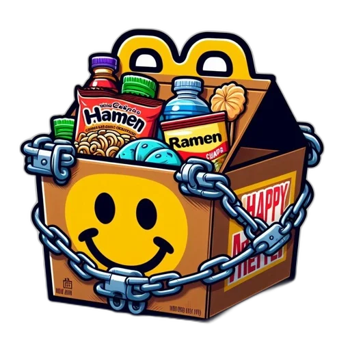 food, happy, meal, box transparent PNG cut-out