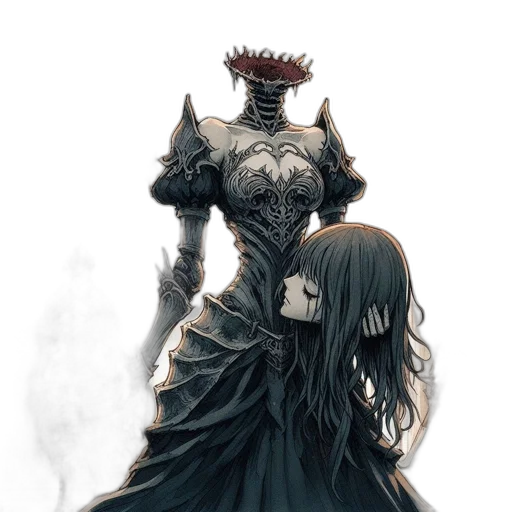 crown, dress, sword, robot transparent PNG cut-out