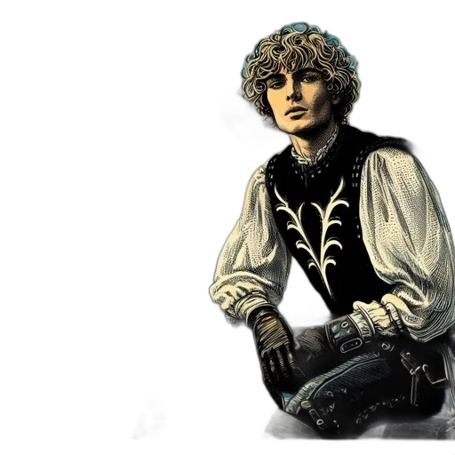 jacket, sword, concept art, fantasy art transparent PNG cut-out