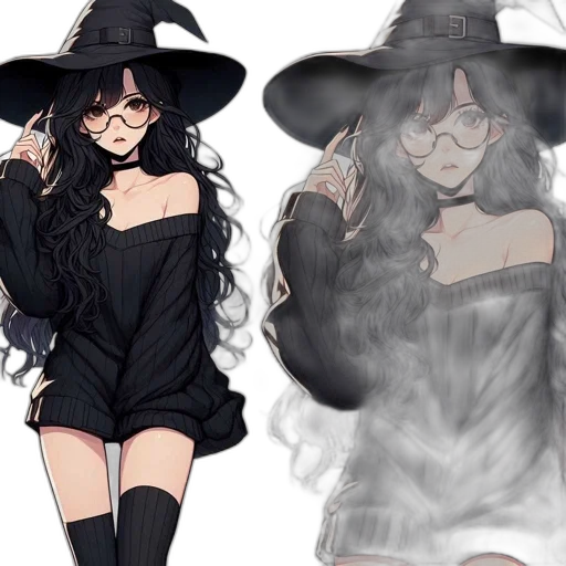 dress, hat, concept art, fantasy art transparent PNG cut-out