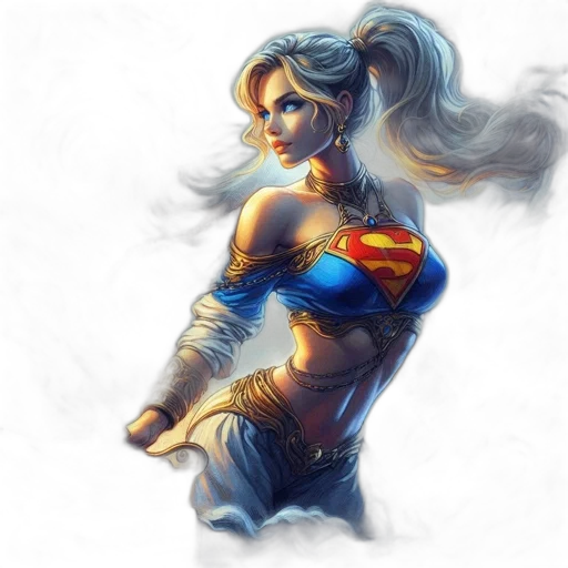 dress, fantasy art, comic book art, concept art transparent PNG cut-out