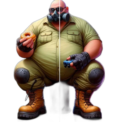 mask, weapon, jacket, robot transparent PNG cut-out