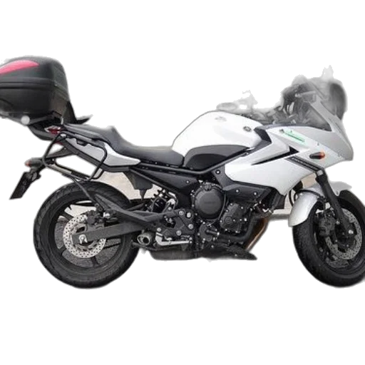 3d render, white, motorcycle, black transparent PNG cut-out