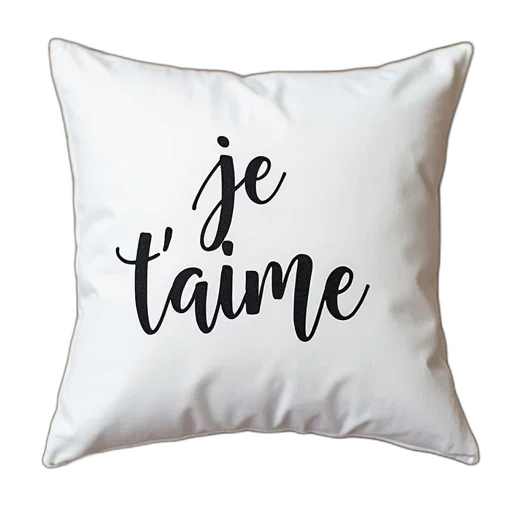 white, pillow, words, aime transparent PNG cut-out