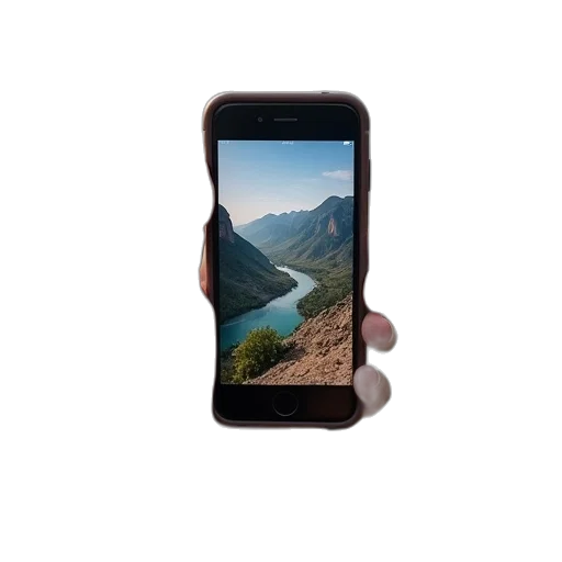 person, holding, phone, says transparent PNG cut-out