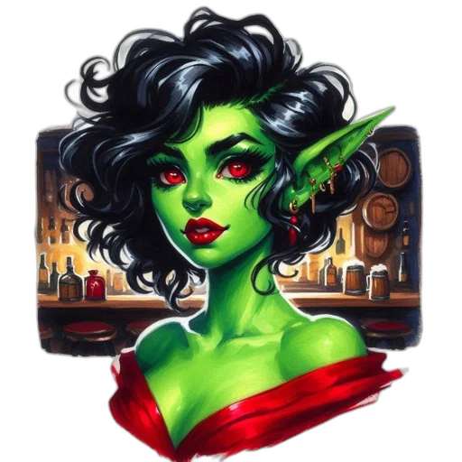 face, fantasy art, comic book art, pixel art transparent PNG cut-out