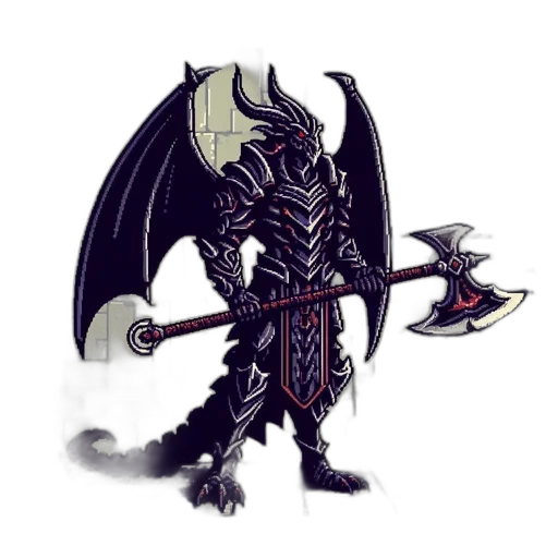 dragon, sword, staff, weapon transparent PNG cut-out