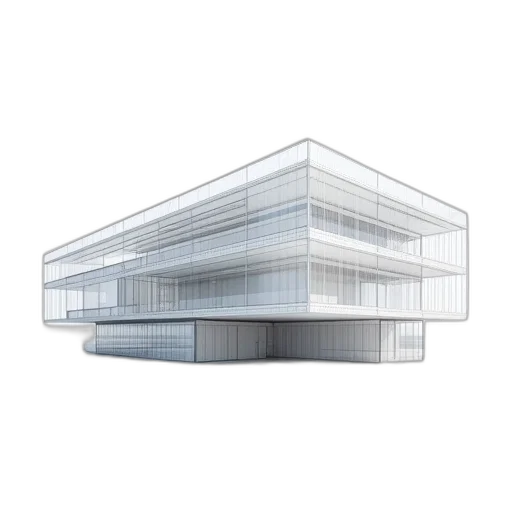 building, 3d render, concept art, photorealistic transparent PNG cut-out