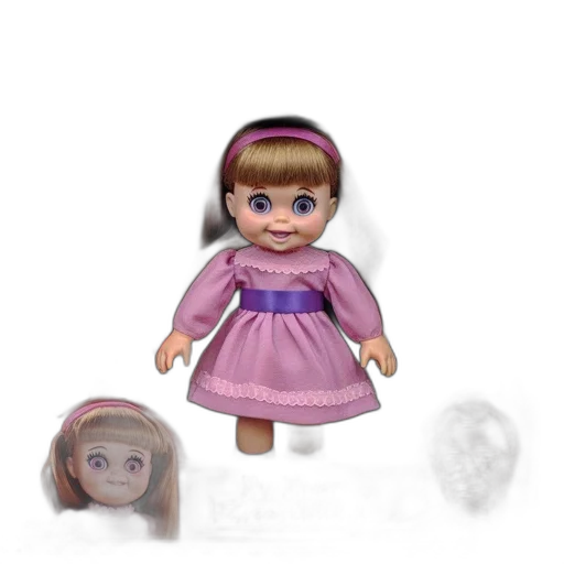 dress, face, creature, 3d render transparent PNG cut-out