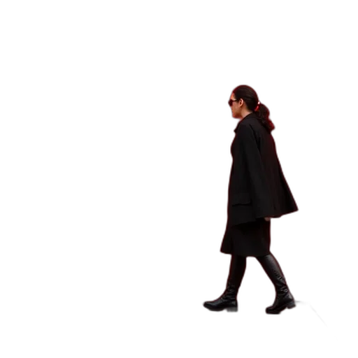 jacket, dress, umbrella, staff transparent PNG cut-out
