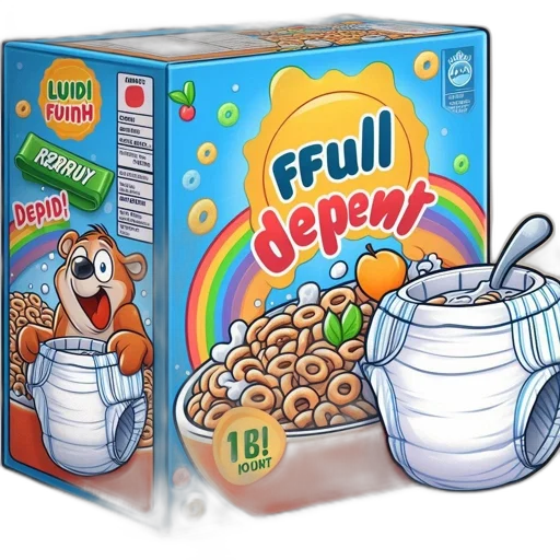 food, 3d render, playful, cereal transparent PNG cut-out