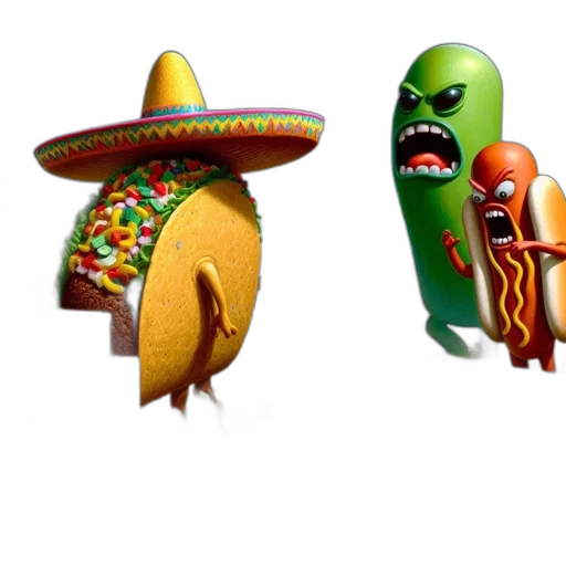 food, concept art, 3d render, photorealistic transparent PNG cut-out