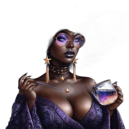 jewelry, dress, creature, fantasy art transparent PNG cut-out