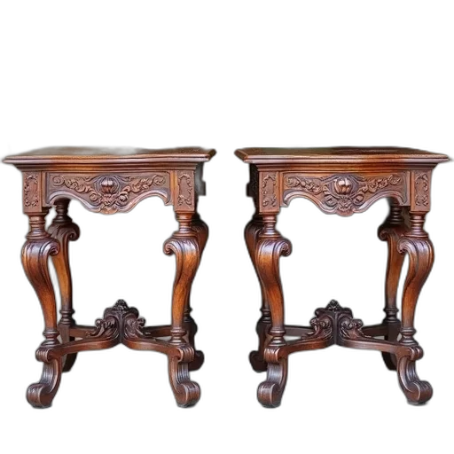 furniture, 3d render, two, antique transparent PNG cut-out