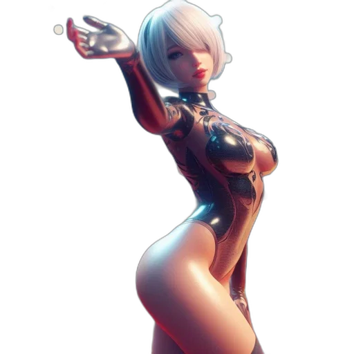 robot, dress, weapon, concept art transparent PNG cut-out