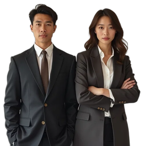staff, jacket, photorealistic, poster transparent PNG cut-out