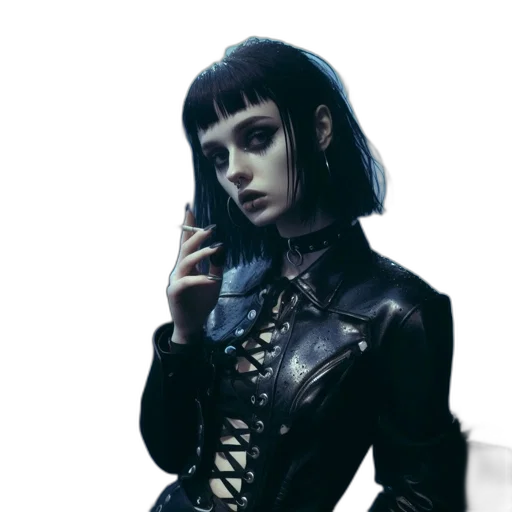 jacket, dress, staff, face transparent PNG cut-out