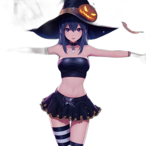 hat, dress, staff, weapon transparent PNG cut-out
